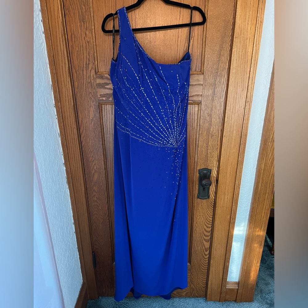 Beaded Royal Blue Formal Gown